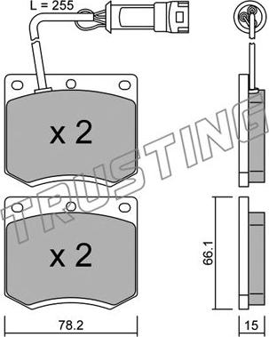 Trusting 025.1 - Гальмівні колодки, дискові гальма autozip.com.ua