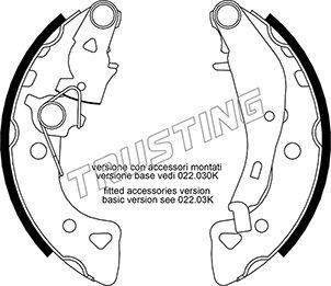 Trusting 022.034Y - Комплект гальм, барабанний механізм autozip.com.ua