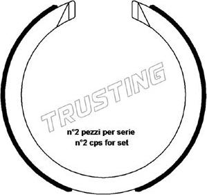 Trusting 027.008 - Комплект гальм, ручник, парковка autozip.com.ua