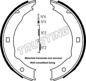 Trusting 079.193K - Комплект гальм, ручник, парковка autozip.com.ua