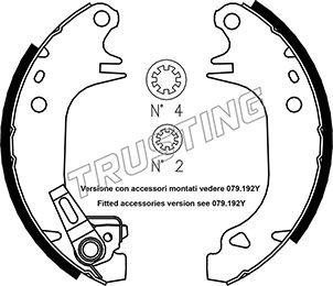 Trusting 079.180Y - Комплект гальм, барабанний механізм autozip.com.ua