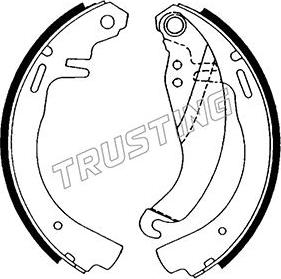 Trusting 073.160 - Комплект гальм, барабанний механізм autozip.com.ua