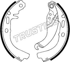 Trusting 073.161 - Комплект гальм, барабанний механізм autozip.com.ua
