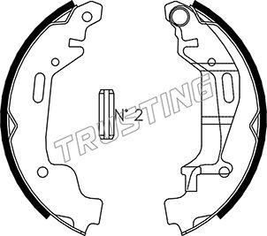 Trusting 073.172 - Комплект гальм, барабанний механізм autozip.com.ua