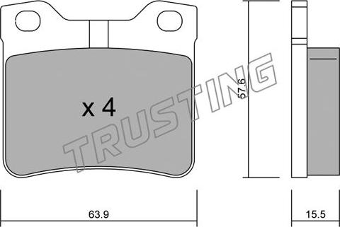 Trusting 199.1 - Гальмівні колодки, дискові гальма autozip.com.ua