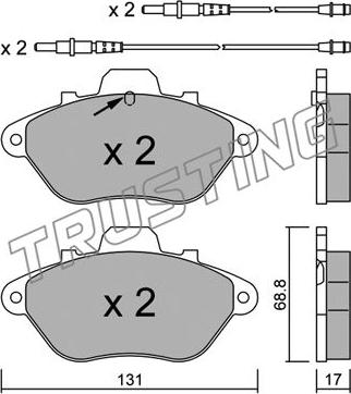 Trusting 192.1 - Гальмівні колодки, дискові гальма autozip.com.ua