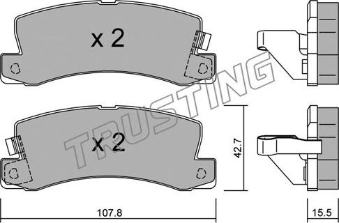 Trusting 164.1 - Гальмівні колодки, дискові гальма autozip.com.ua