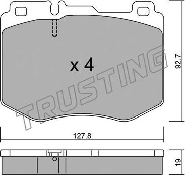 Trusting 1043.0 - Гальмівні колодки, дискові гальма autozip.com.ua