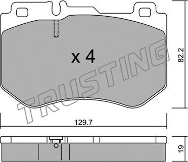 Trusting 1042.0 - Гальмівні колодки, дискові гальма autozip.com.ua