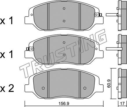 Trusting 1055.0 - Гальмівні колодки, дискові гальма autozip.com.ua