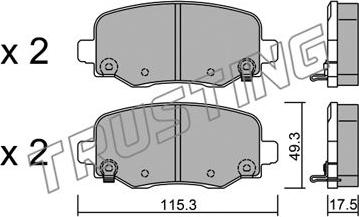 Trusting 1018.0 - Гальмівні колодки, дискові гальма autozip.com.ua