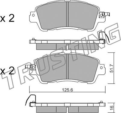 Trusting 1085.0 - Гальмівні колодки, дискові гальма autozip.com.ua