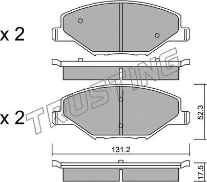 Trusting 1030.0 - Гальмівні колодки, дискові гальма autozip.com.ua