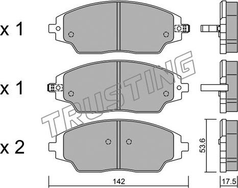 Trusting 1032.0 - Гальмівні колодки, дискові гальма autozip.com.ua