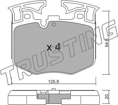 Trusting 1146.0 - Гальмівні колодки, дискові гальма autozip.com.ua