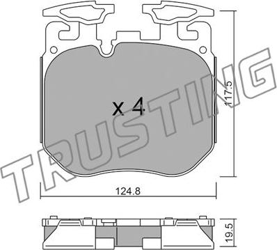 Trusting 1147.0 - Гальмівні колодки, дискові гальма autozip.com.ua