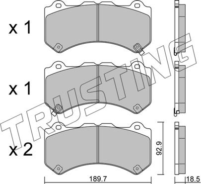 Trusting 1156.0 - Гальмівні колодки, дискові гальма autozip.com.ua