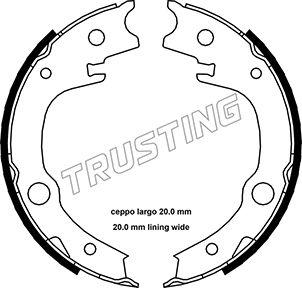 Trusting 115.315 - Комплект гальм, ручник, парковка autozip.com.ua