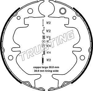 Trusting 115.316K - Комплект гальм, ручник, парковка autozip.com.ua