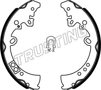 Trusting 115.317S - Комплект гальм, барабанний механізм autozip.com.ua