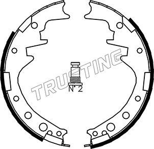 Trusting 115.249 - Комплект гальм, барабанний механізм autozip.com.ua