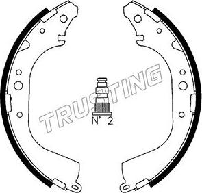 Trusting 115.288 - Комплект гальм, барабанний механізм autozip.com.ua