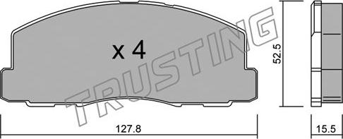 Trusting 116.0 - Гальмівні колодки, дискові гальма autozip.com.ua