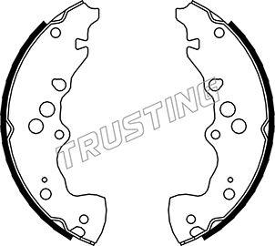 Trusting 111.249 - Комплект гальм, барабанний механізм autozip.com.ua