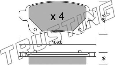 Trusting 1112.0 - Гальмівні колодки, дискові гальма autozip.com.ua