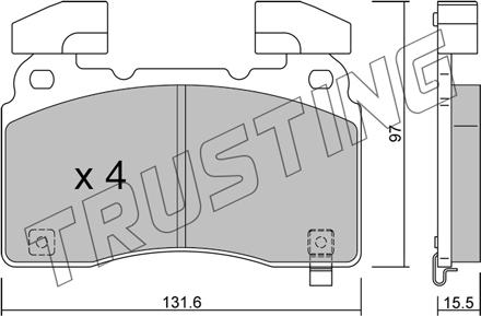 Trusting 1179.0 - Гальмівні колодки, дискові гальма autozip.com.ua