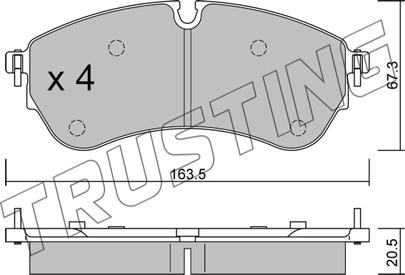 Trusting 1173.0 - Гальмівні колодки, дискові гальма autozip.com.ua