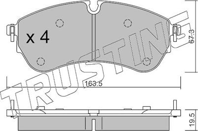 Trusting 1173.1 - Гальмівні колодки, дискові гальма autozip.com.ua