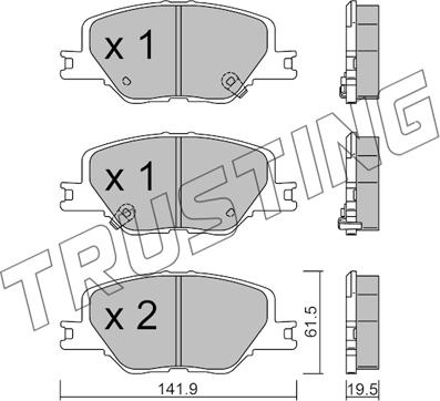 Trusting 1177.0 - Гальмівні колодки, дискові гальма autozip.com.ua