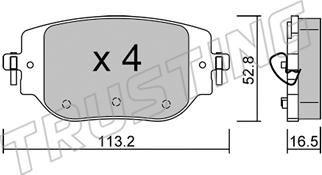 Trusting 1346.0 - Гальмівні колодки, дискові гальма autozip.com.ua