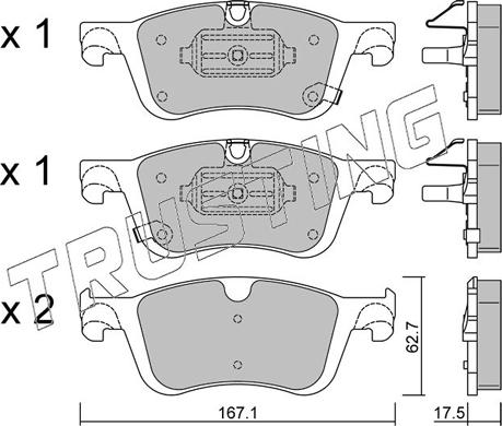 Trusting 1365.0 - Гальмівні колодки, дискові гальма autozip.com.ua