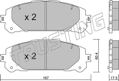 Trusting 1367.0 - Гальмівні колодки, дискові гальма autozip.com.ua