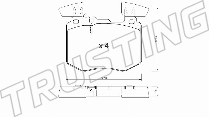 Trusting 1310.0 - Гальмівні колодки, дискові гальма autozip.com.ua