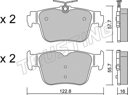 Trusting 1317.0 - Гальмівні колодки, дискові гальма autozip.com.ua