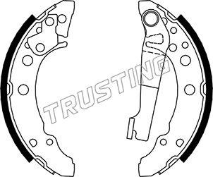 Trusting 124.280 - Комплект гальм, барабанний механізм autozip.com.ua