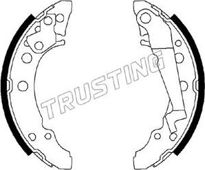 Trusting 124.288 - Комплект гальм, барабанний механізм autozip.com.ua