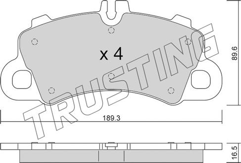 Trusting 1259.0 - Гальмівні колодки, дискові гальма autozip.com.ua