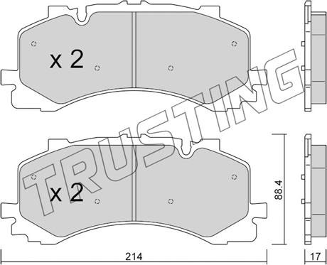 Trusting 1252.0 - Гальмівні колодки, дискові гальма autozip.com.ua