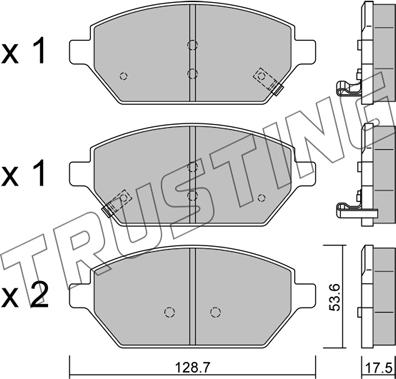 Trusting 1211.0 - Гальмівні колодки, дискові гальма autozip.com.ua