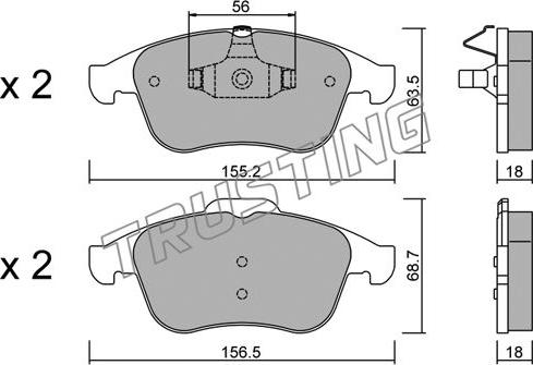 Trusting 819.1 - Гальмівні колодки, дискові гальма autozip.com.ua