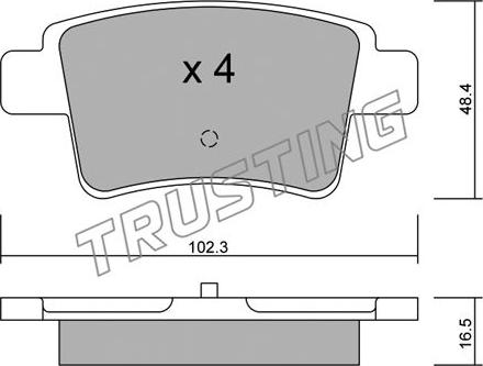 Trusting 817.0 - Гальмівні колодки, дискові гальма autozip.com.ua