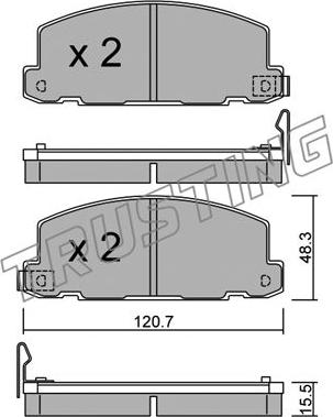 Trusting 369.0 - Гальмівні колодки, дискові гальма autozip.com.ua