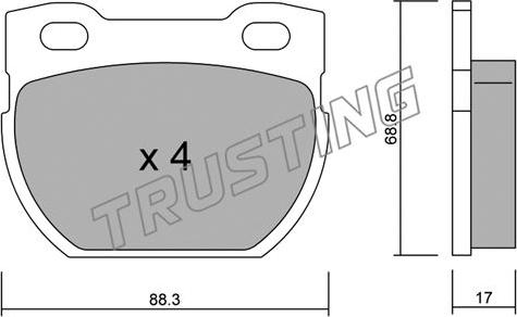 Trusting 363.1 - Гальмівні колодки, дискові гальма autozip.com.ua