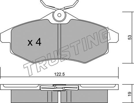 Trusting 337.0 - Гальмівні колодки, дискові гальма autozip.com.ua