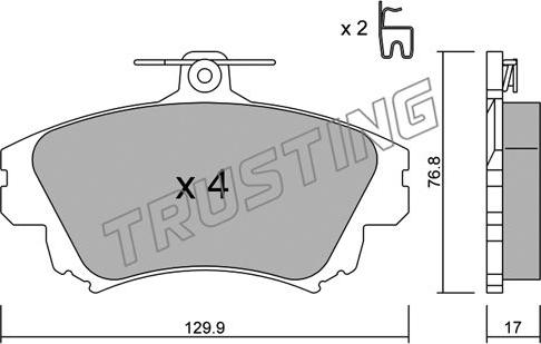 Trusting 295.0 - Гальмівні колодки, дискові гальма autozip.com.ua