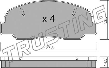 Trusting 248.0 - Гальмівні колодки, дискові гальма autozip.com.ua